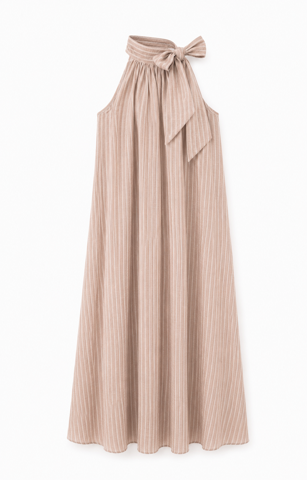 VESTIDO HALTER LAZO RAYAS