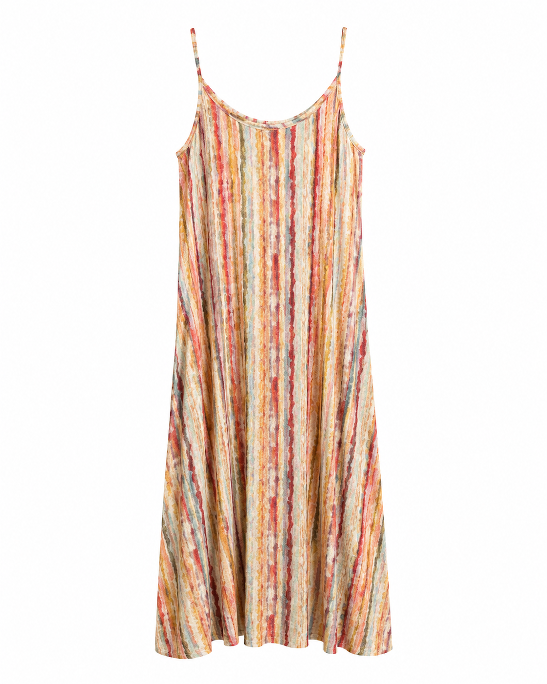 VESTIDO LARGO RAYAS MULTICOLOR