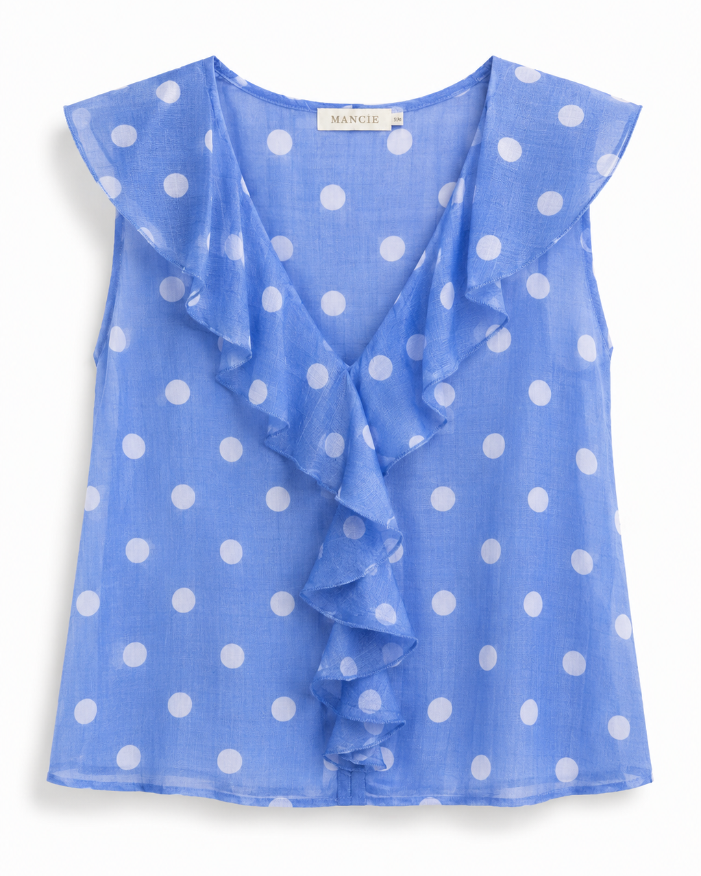 BLUSA VOLANTES ESTAMPADO LUNARES