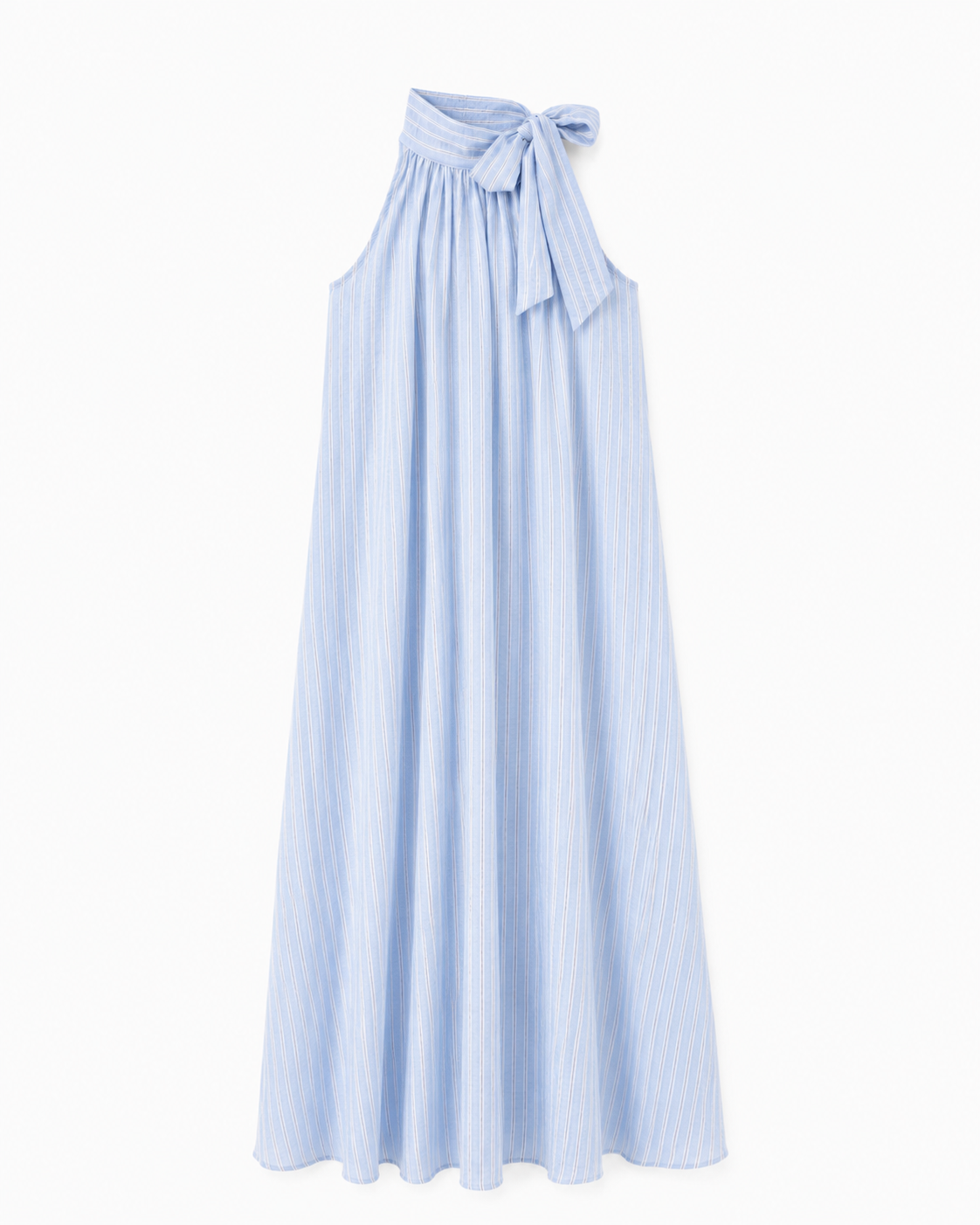 VESTIDO HALTER LAZO RAYAS