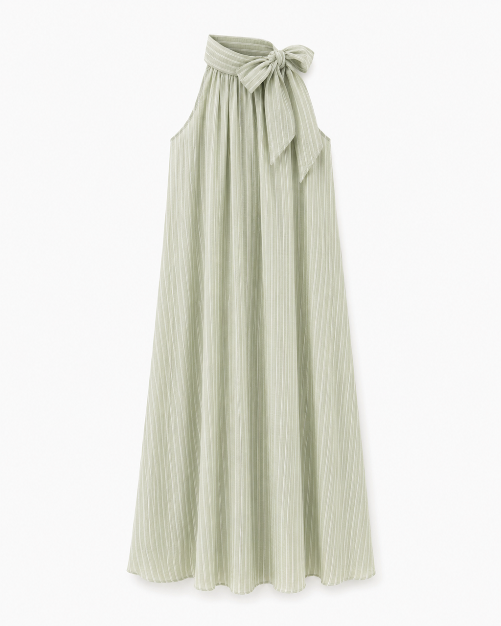 VESTIDO HALTER LAZO RAYAS