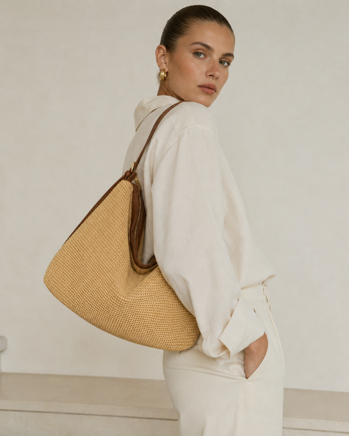 BOLSO HOBO RAFIA