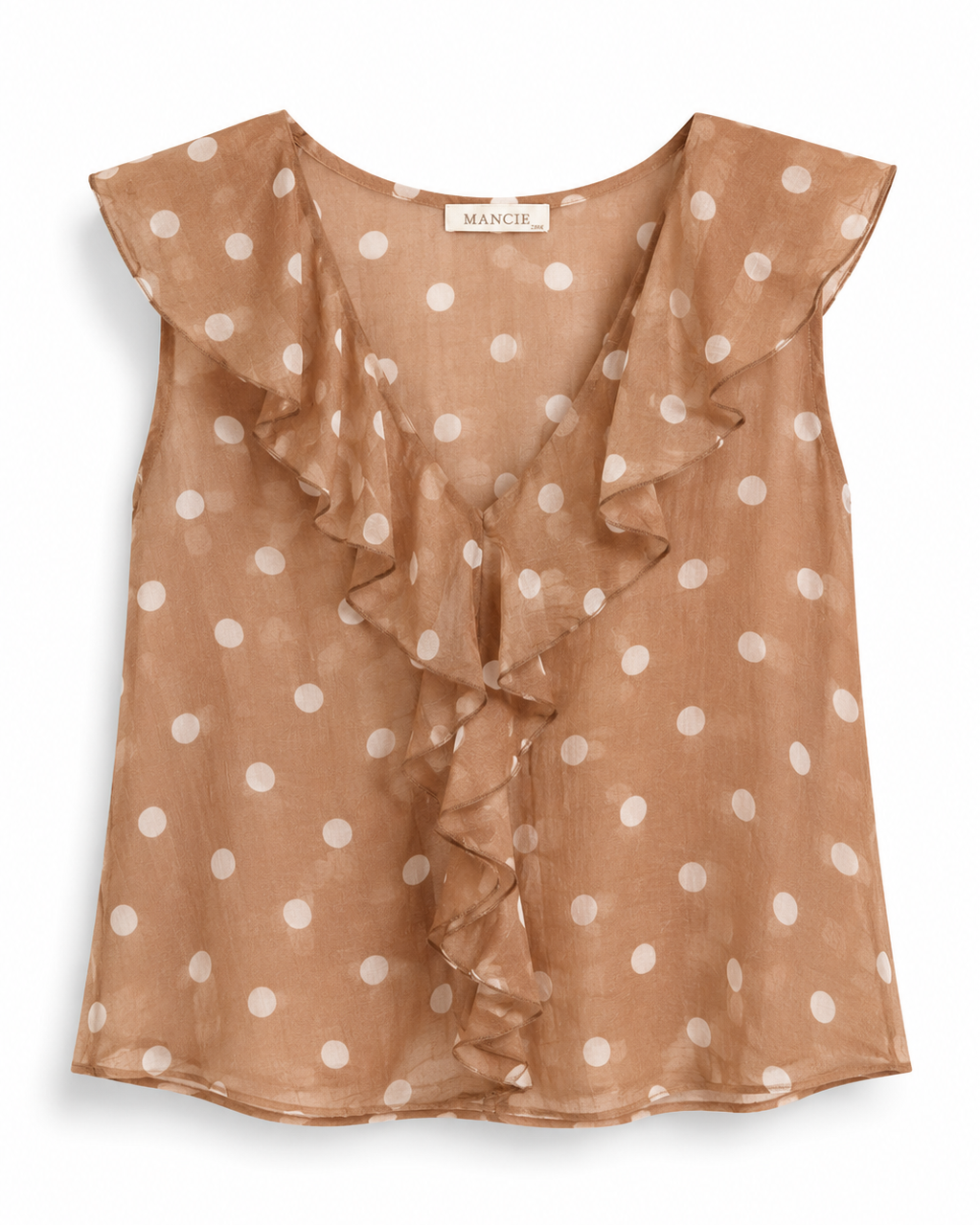 BLUSA VOLANTES ESTAMPADO LUNARES