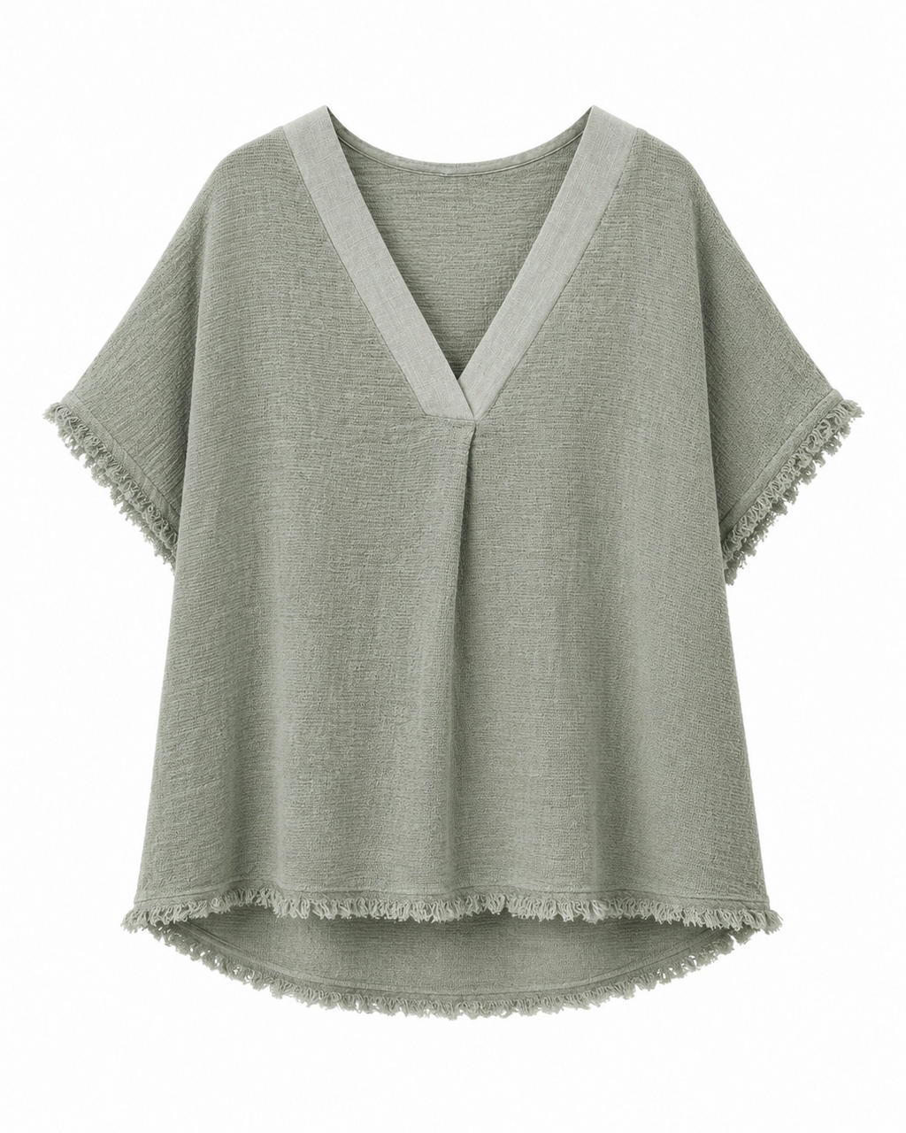 BLUSA CUELLO PICO LINO