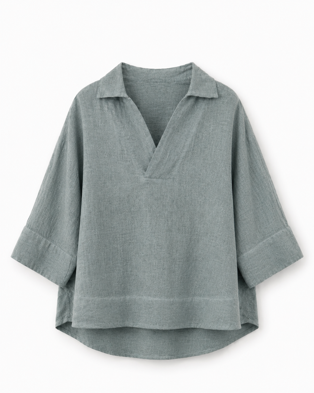 BLUSA CUELLO CAMISERO LINO