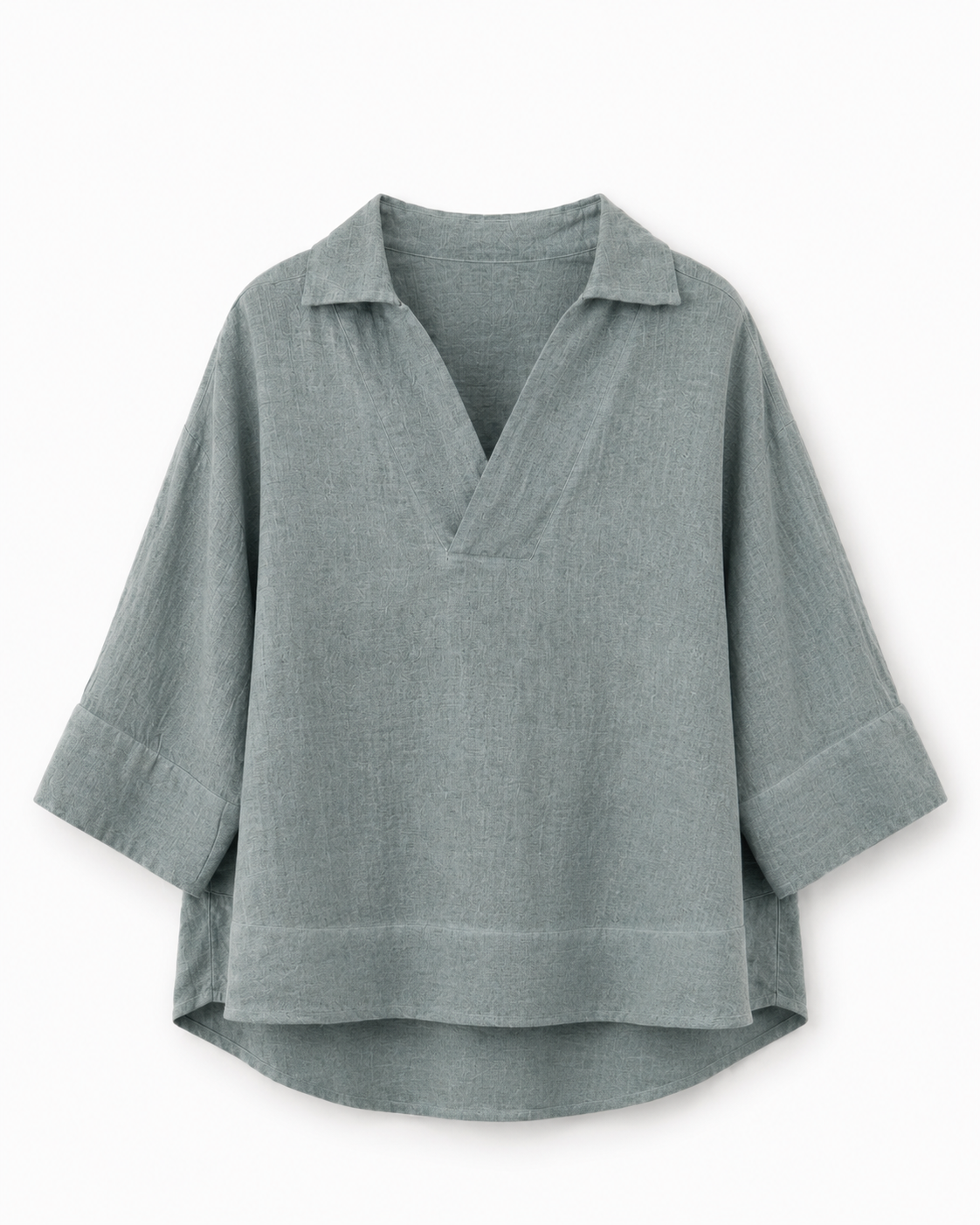 BLUSA CUELLO CAMISERO LINO