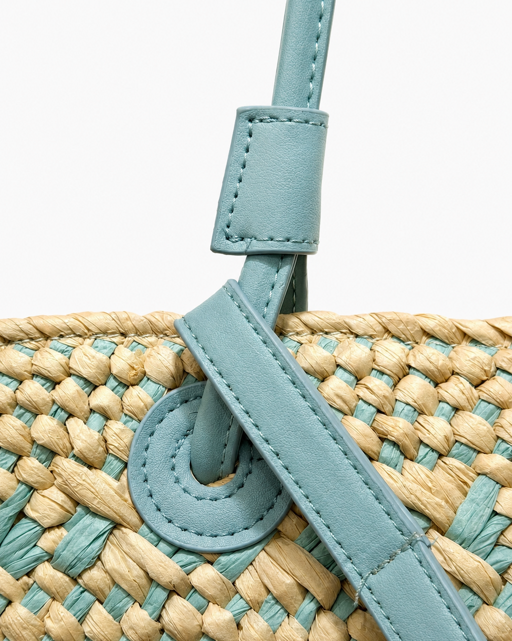 BOLSO SHOPPER TRENZADO BICOLOR