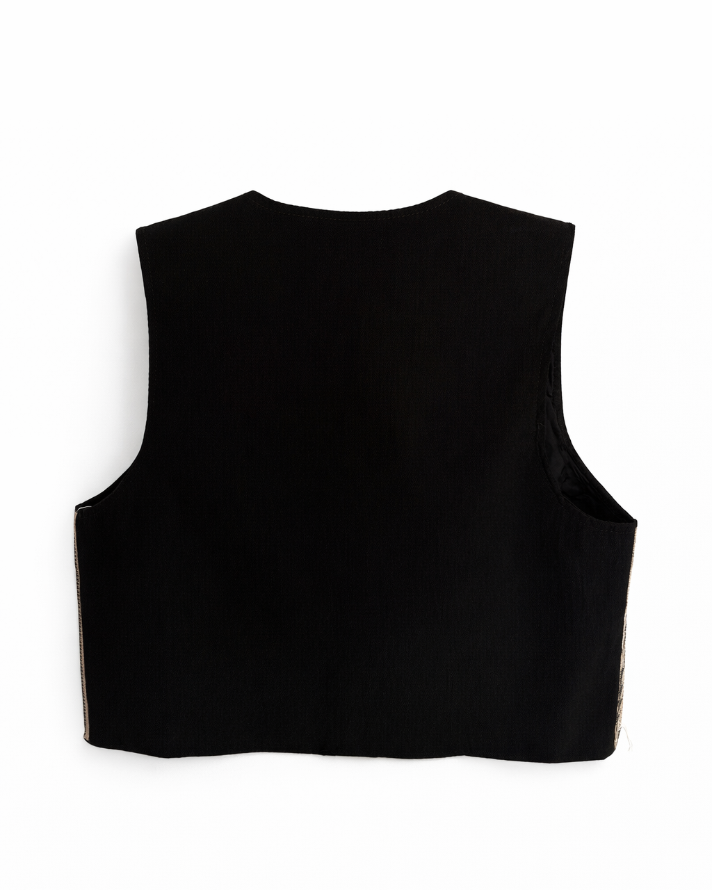 CHALECO NEGRO ESTAMPADO