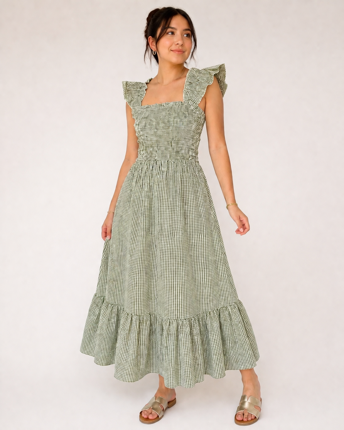 VESTIDO MIDI VICHY