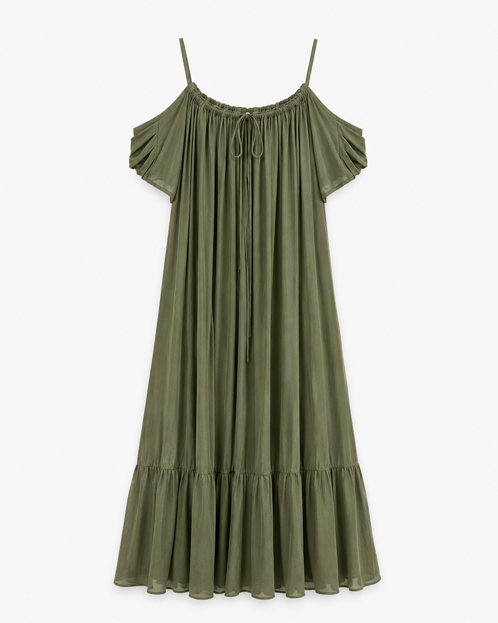 VESTIDO MIDI FLUIDO CUT OUT