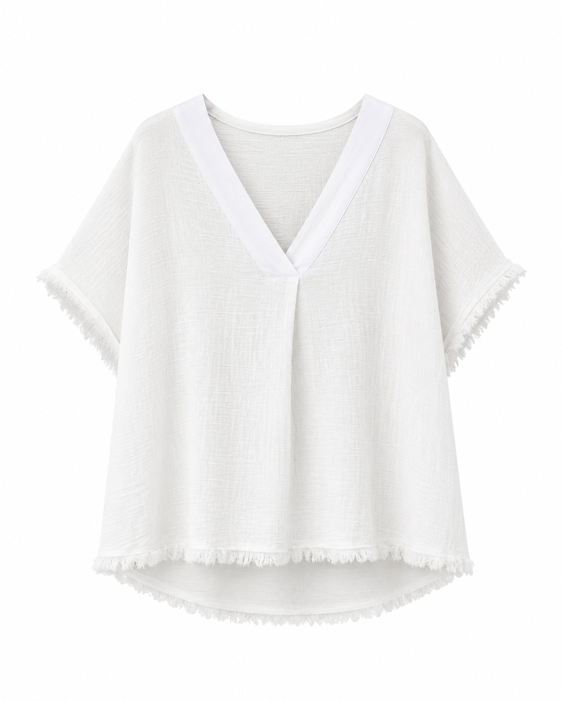 BLUSA CUELLO PICO LINO