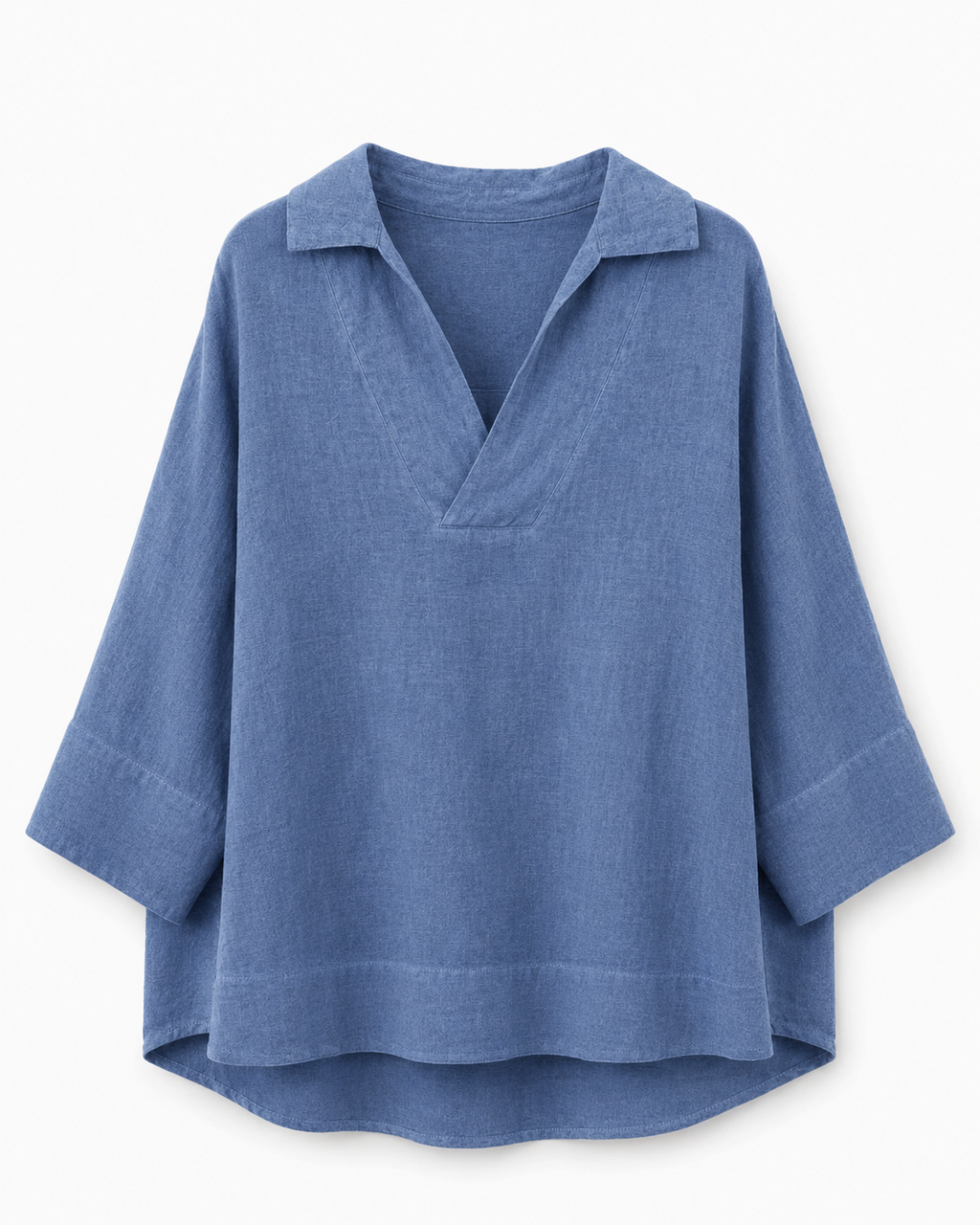 BLUSA CUELLO CAMISERO LINO