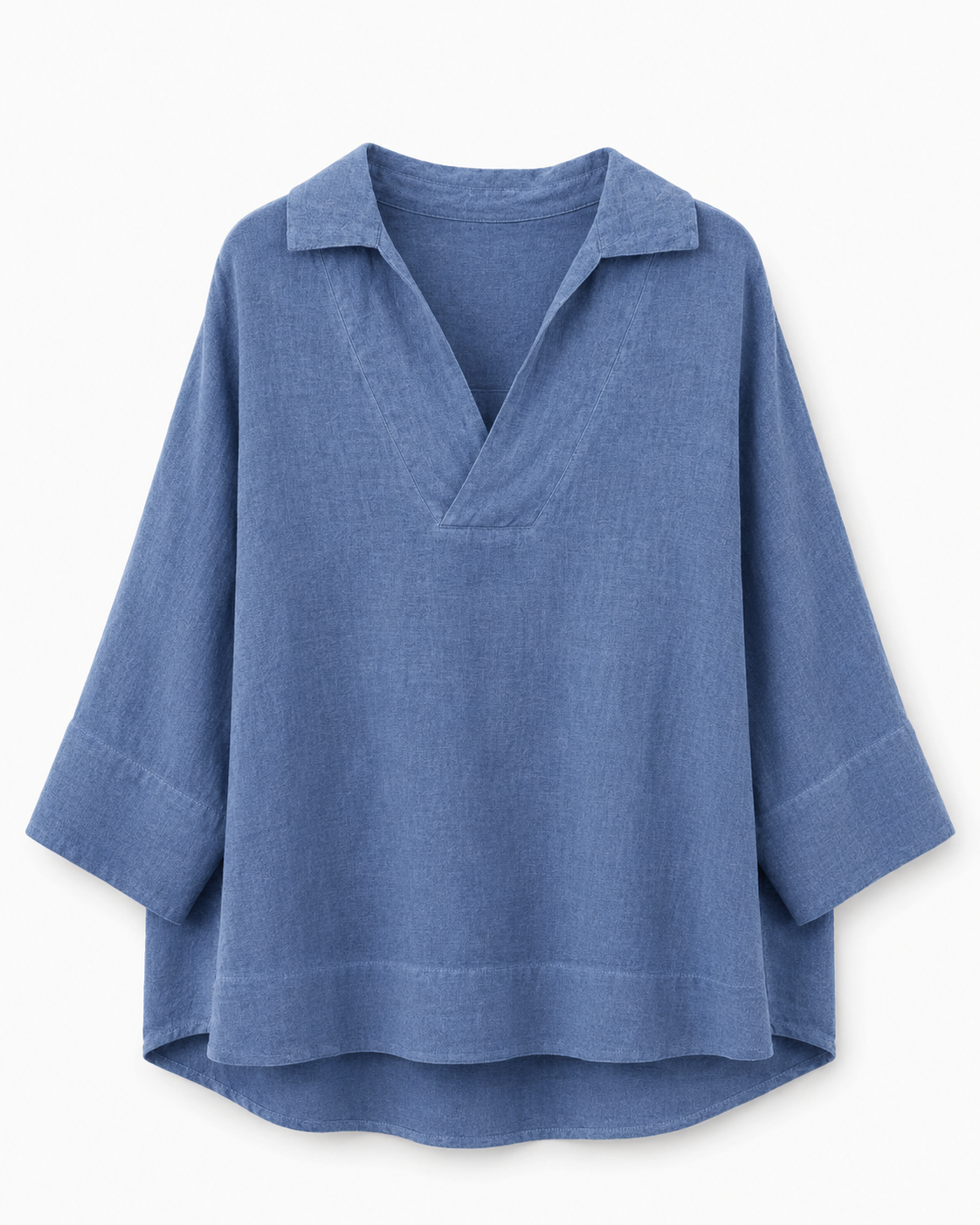 BLUSA CUELLO CAMISERO LINO