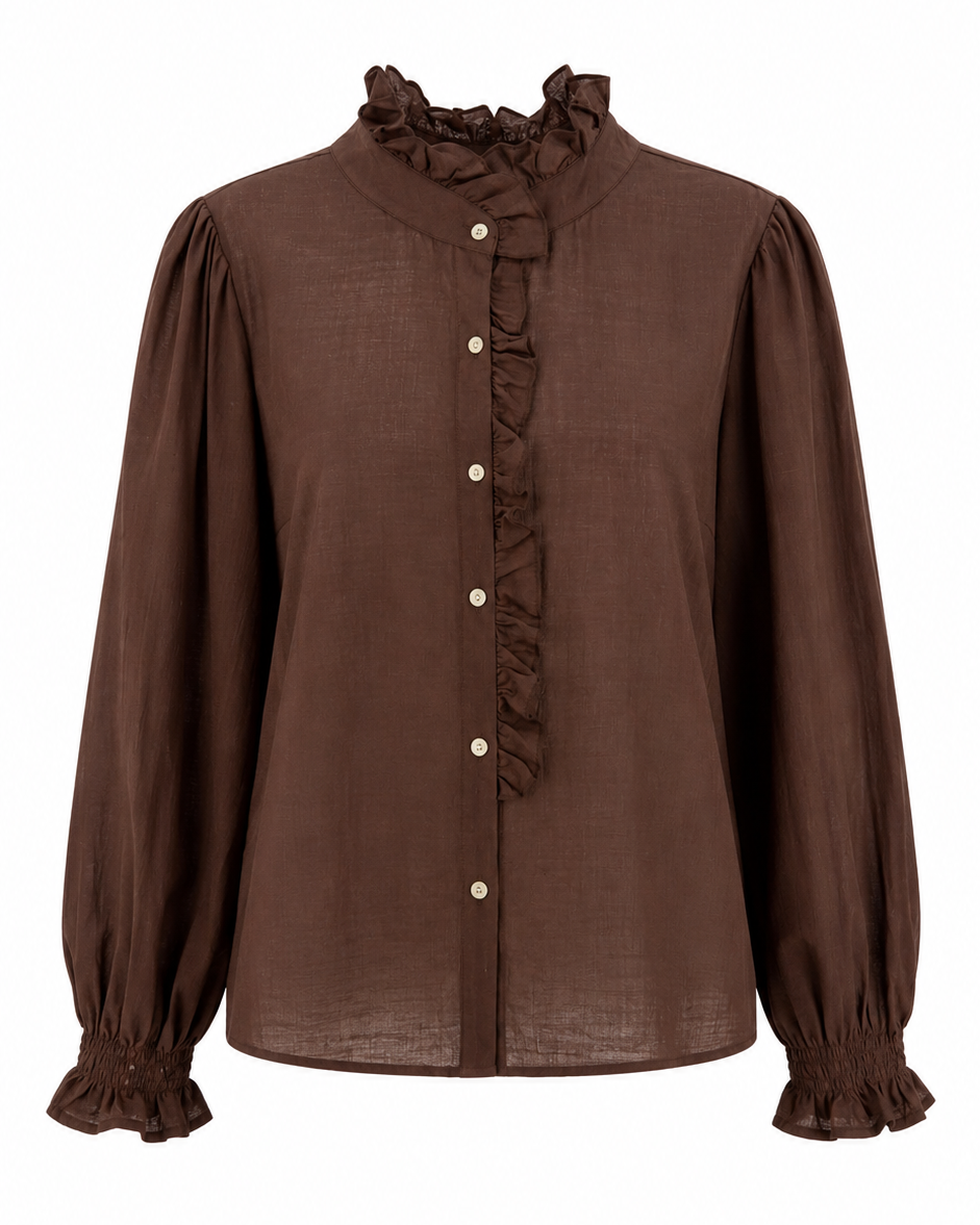 CAMISA CUELLO FRUNCIDO