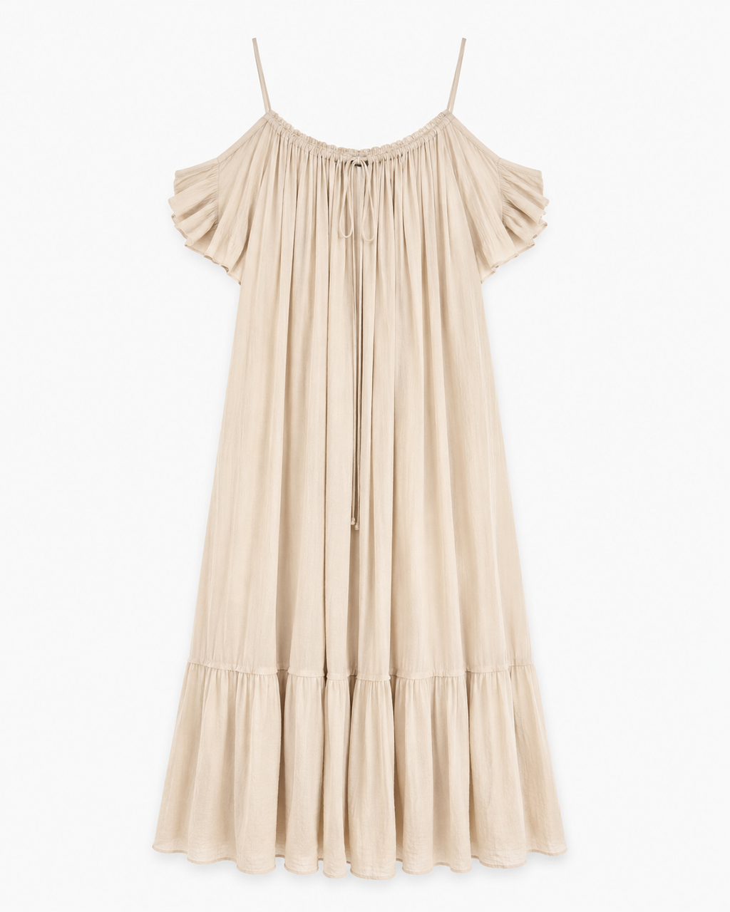 VESTIDO MIDI FLUIDO CUT OUT