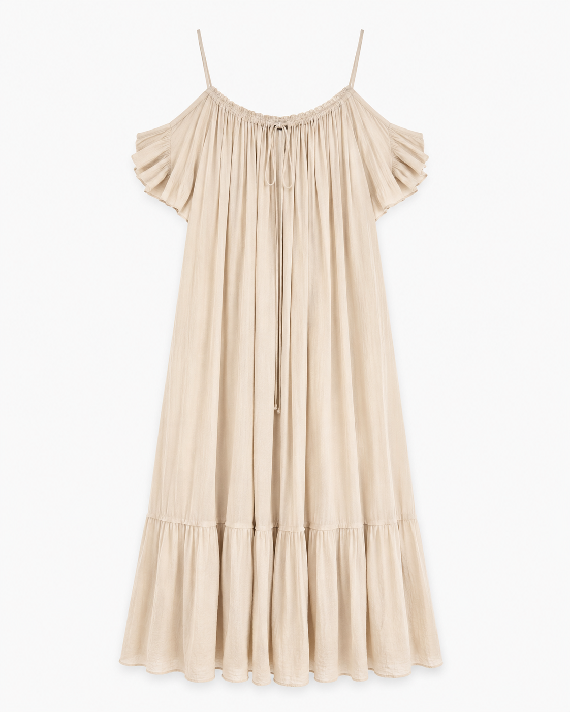 VESTIDO MIDI FLUIDO CUT OUT