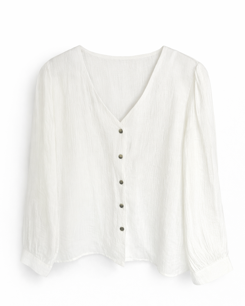 BLUSA EN CUELLO V TEXTURA