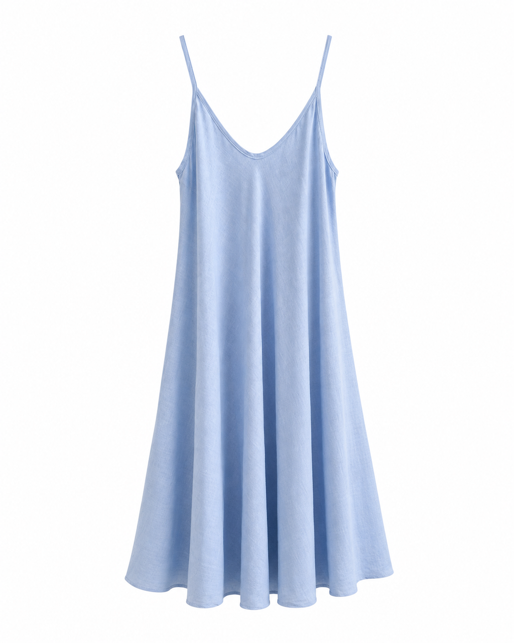 VESTIDO MIDI TIRANTES FLUIDO