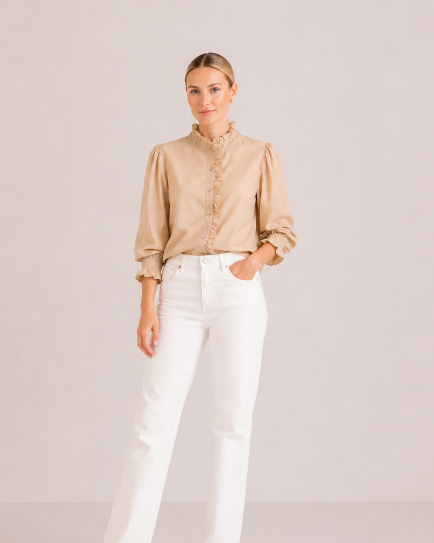 CAMISA CUELLO FRUNCIDO