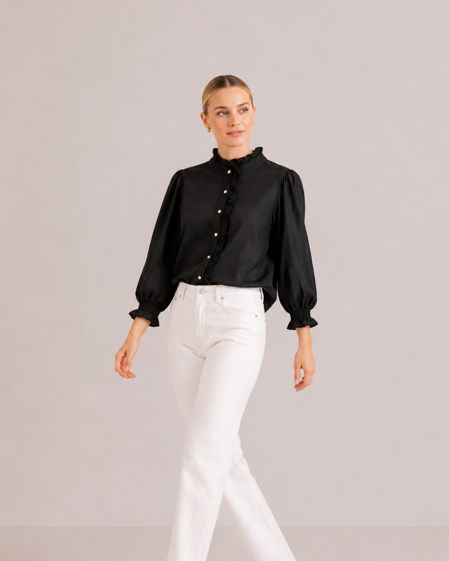 CAMISA CUELLO FRUNCIDO