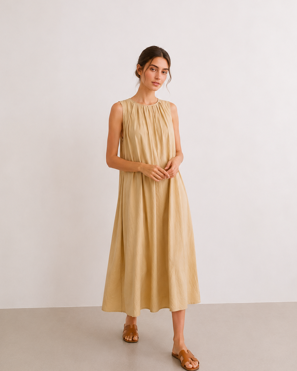 VESTIDO MIDI ALGODÓN