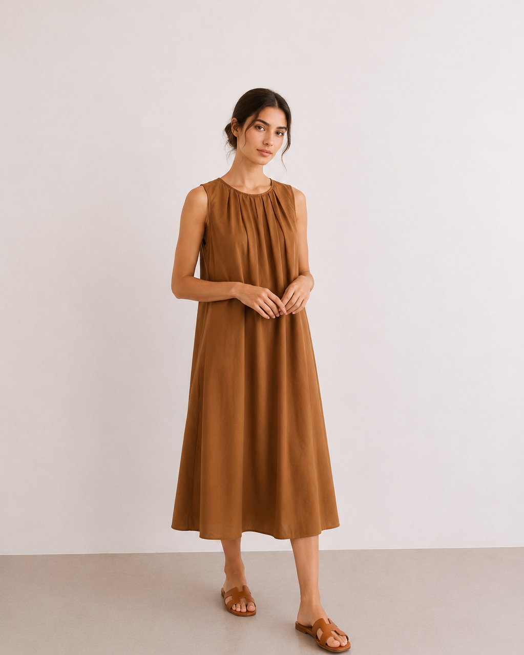 VESTIDO MIDI ALGODÓN