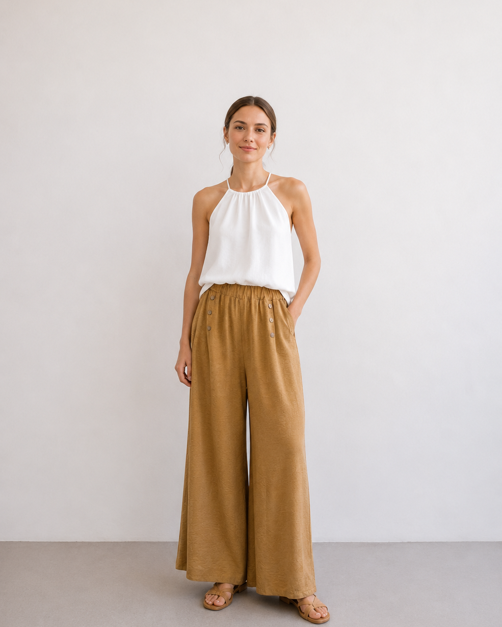 PANTALÓN FLUIDO BOTONES
