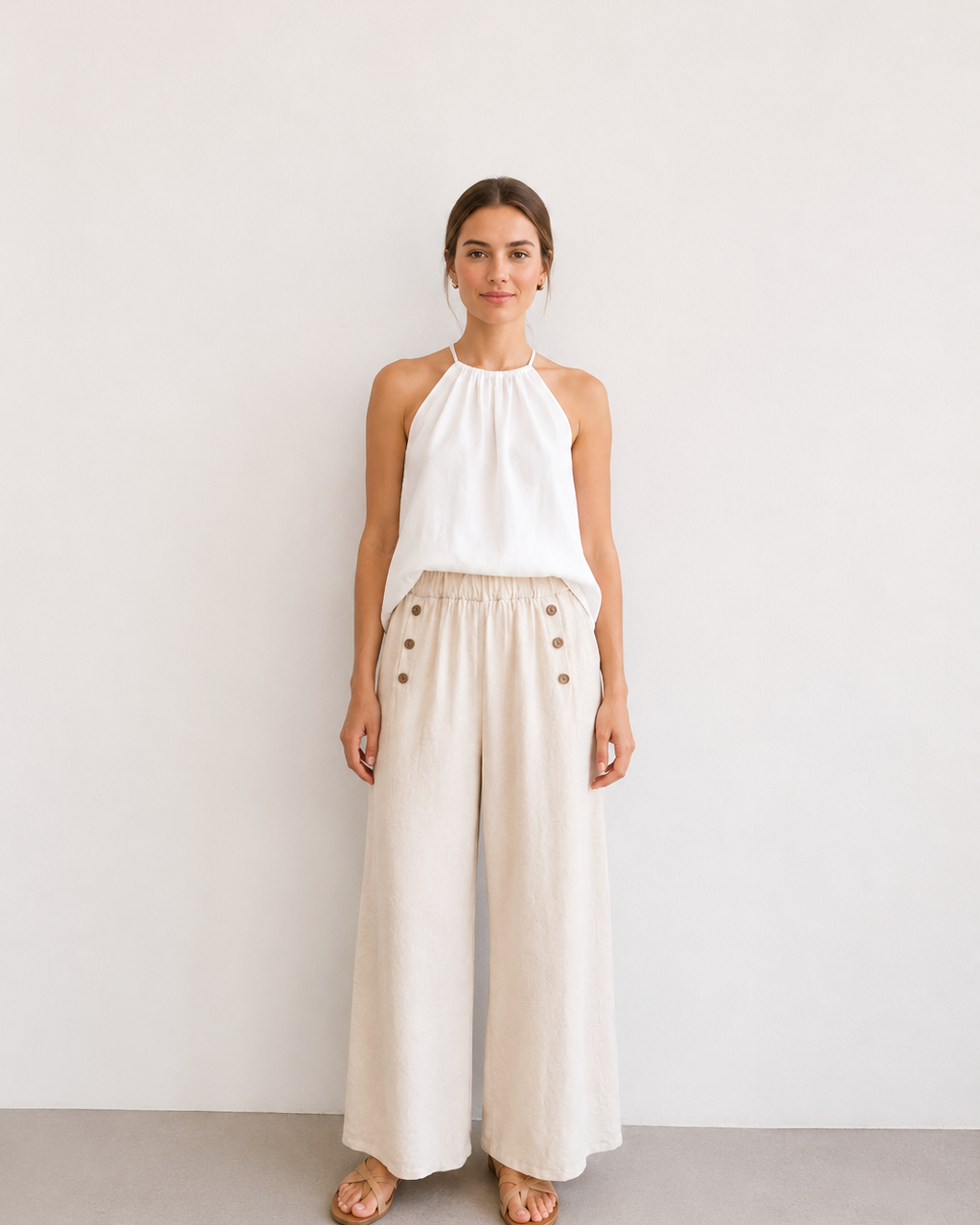 PANTALÓN FLUIDO BOTONES
