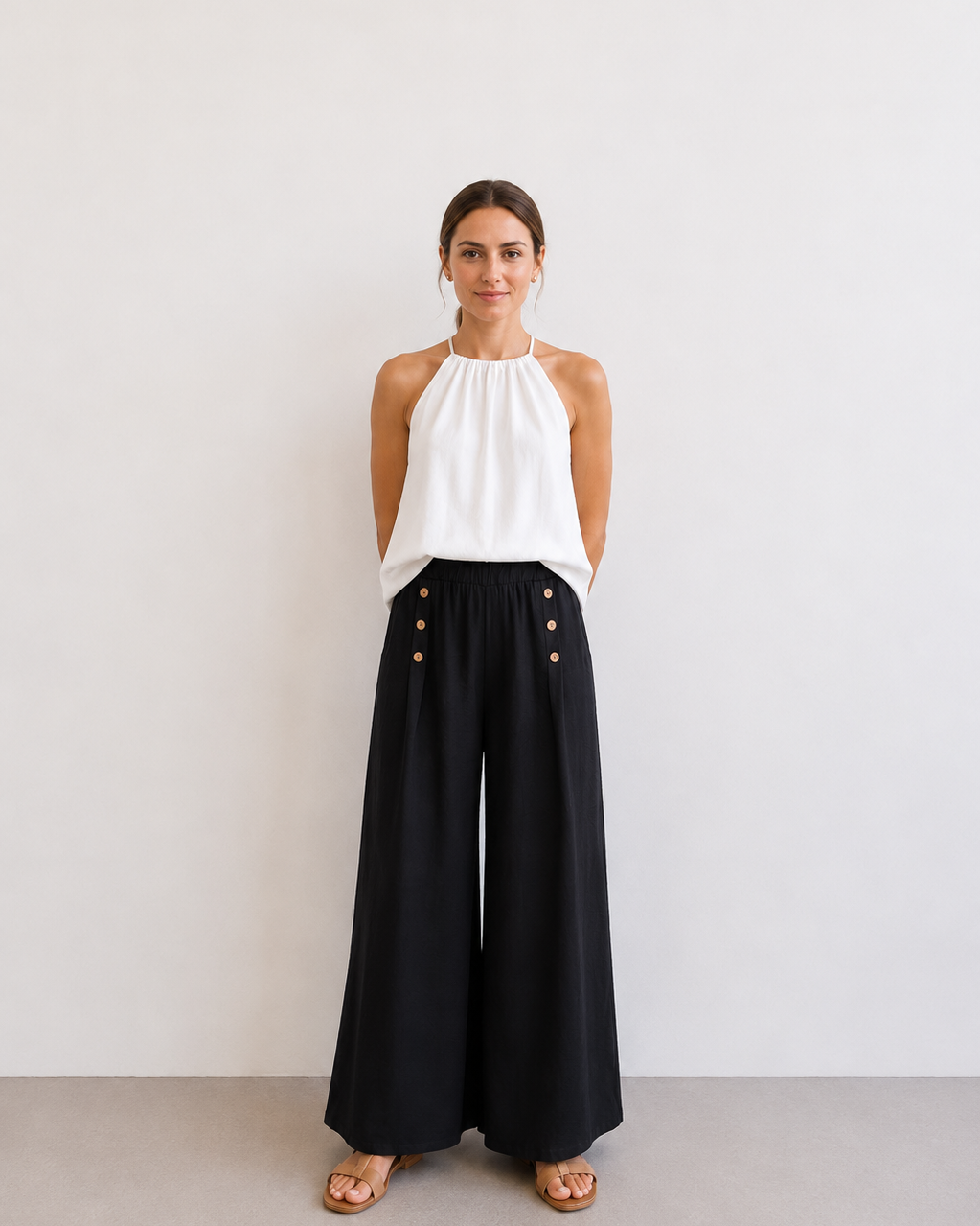 PANTALÓN FLUIDO BOTONES