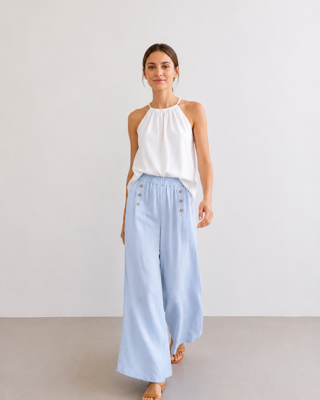 PANTALÓN FLUIDO BOTONES