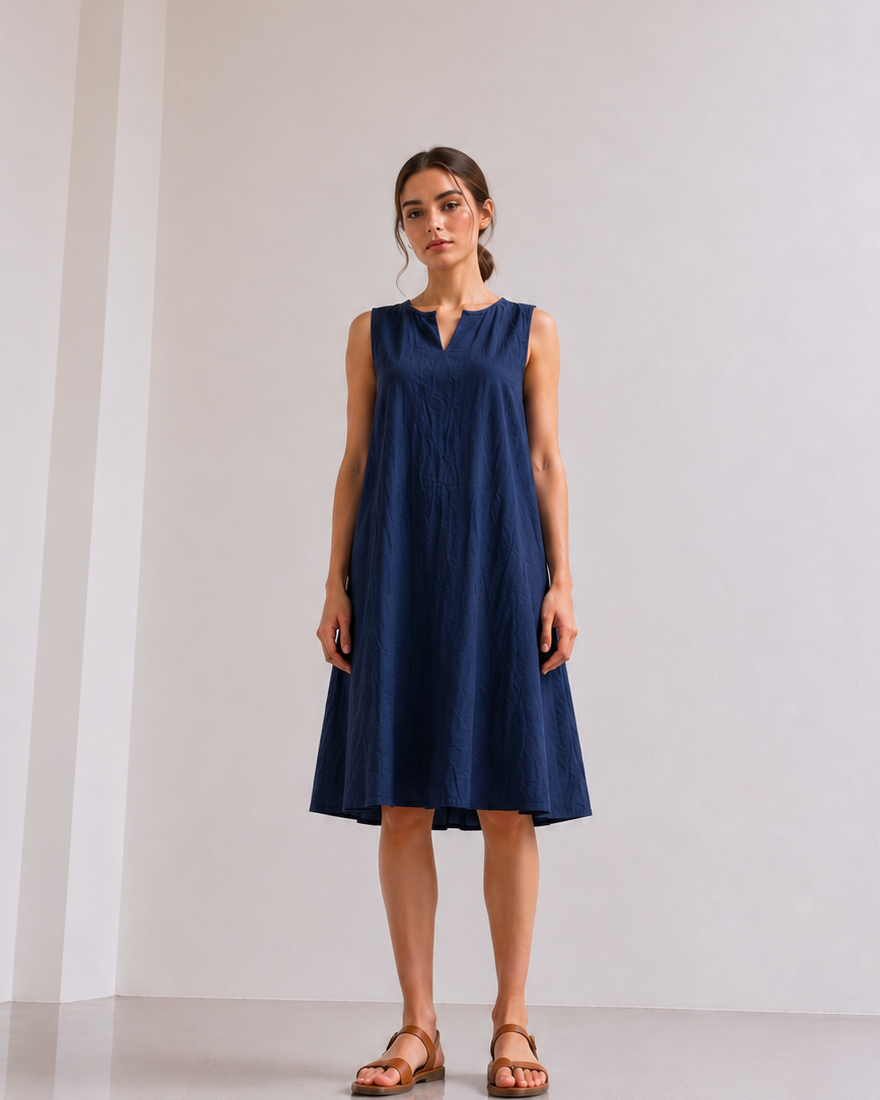 VESTIDO MIDI ALGODÓN