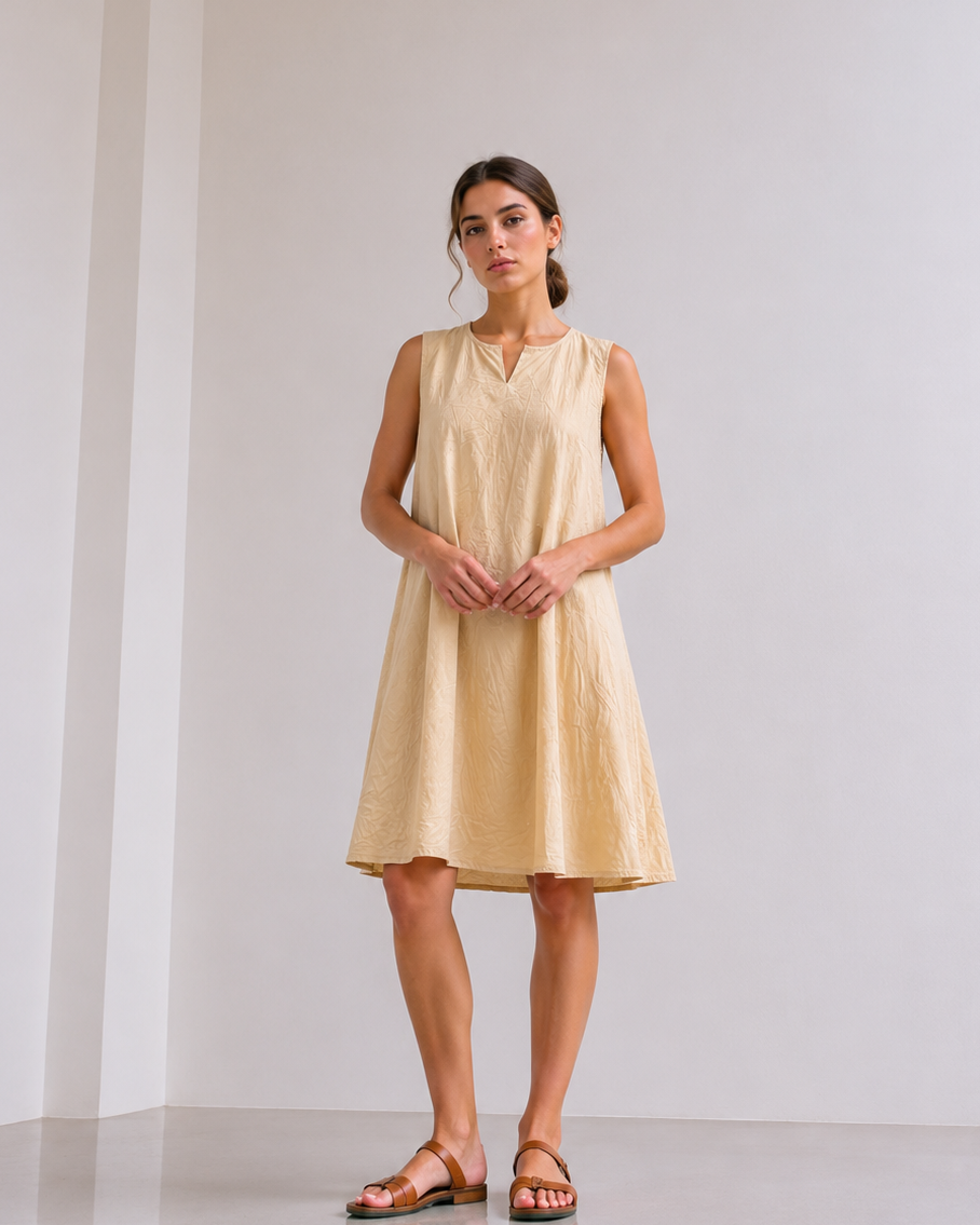 VESTIDO MIDI ALGODÓN