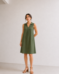 VESTIDO SIN MANGAS CUELLO CAMISERO