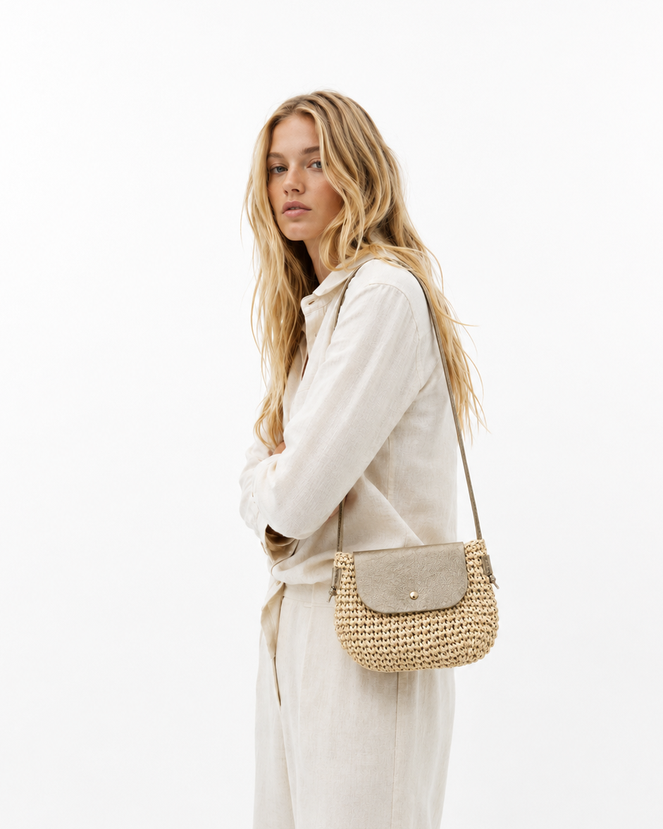 BOLSO RAFIA DORADO
