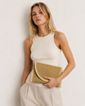 CARTERA TRENZADA DORADA