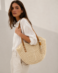 BOLSO SHOPPER RAFIA CON BORLA