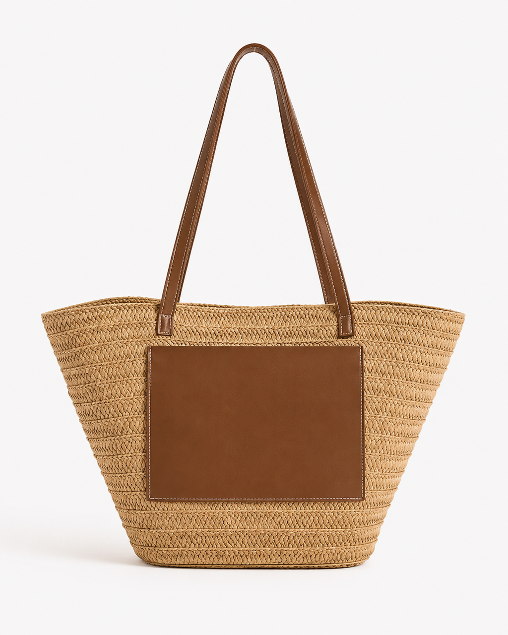BOLSO SHOPPER TRENZADO CONTRASTE