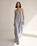 VESTIDO LARGO RAYAS MULTICOLOR
