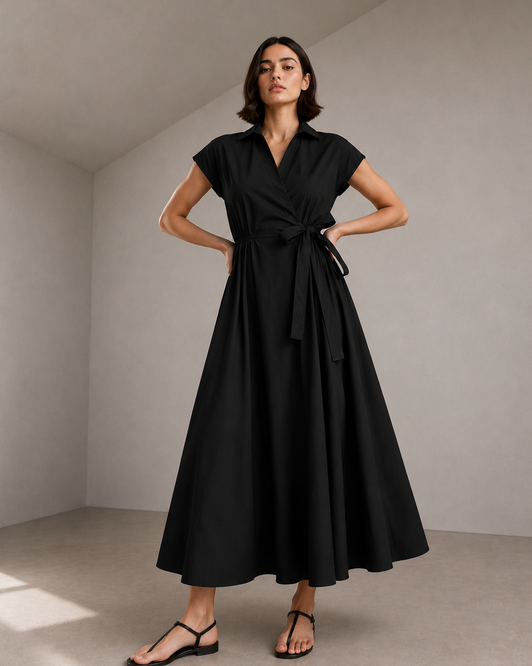 VESTIDO MIDI CRUZADO