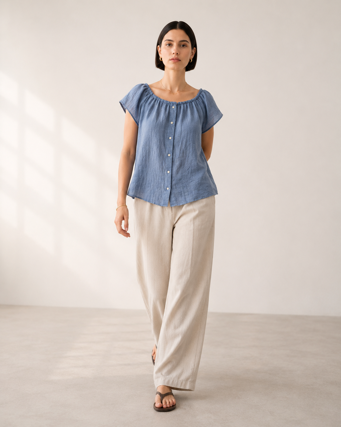 BLUSA FUNCIDA BOTONES