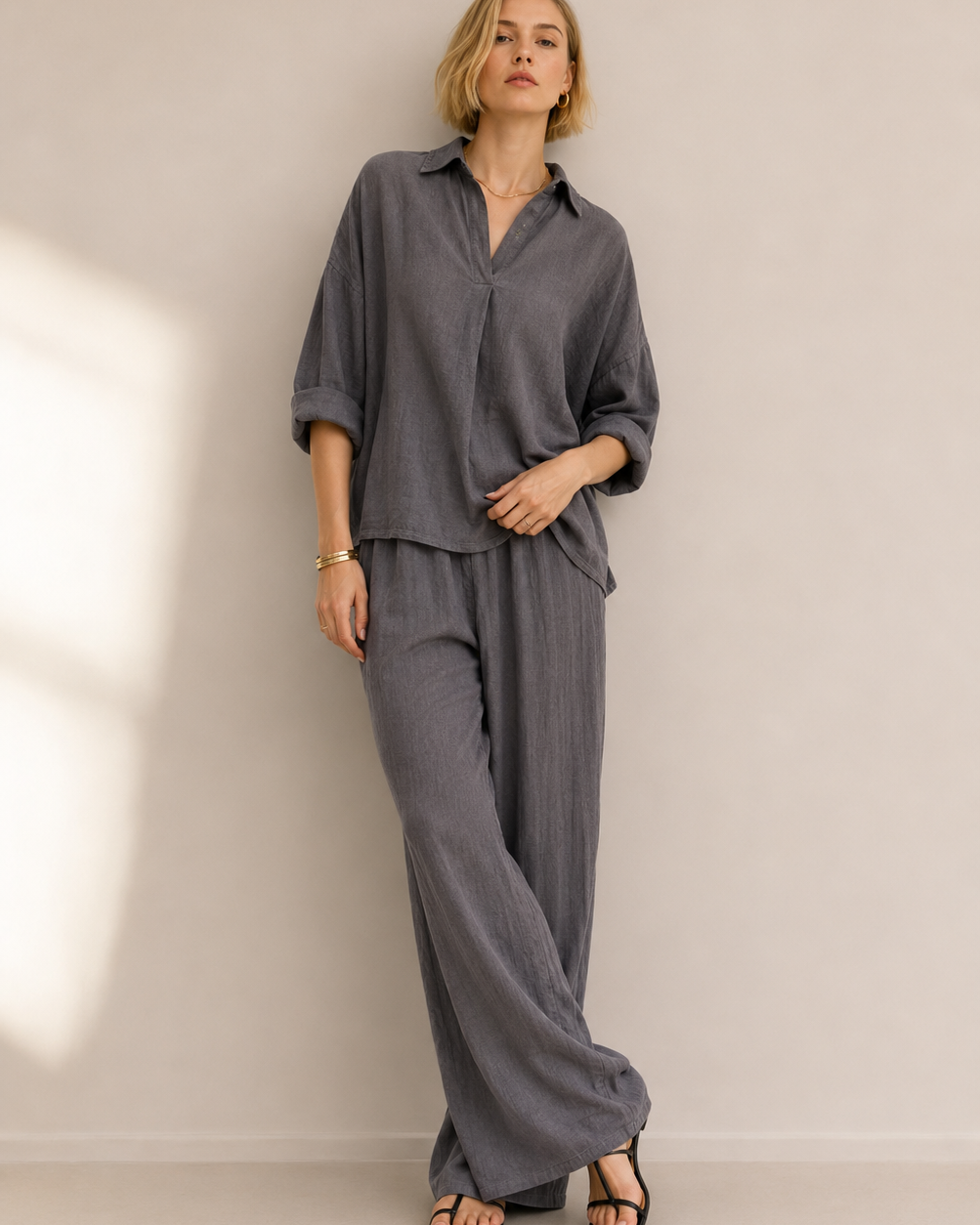 PANTALÓN LINO WIDE LEG