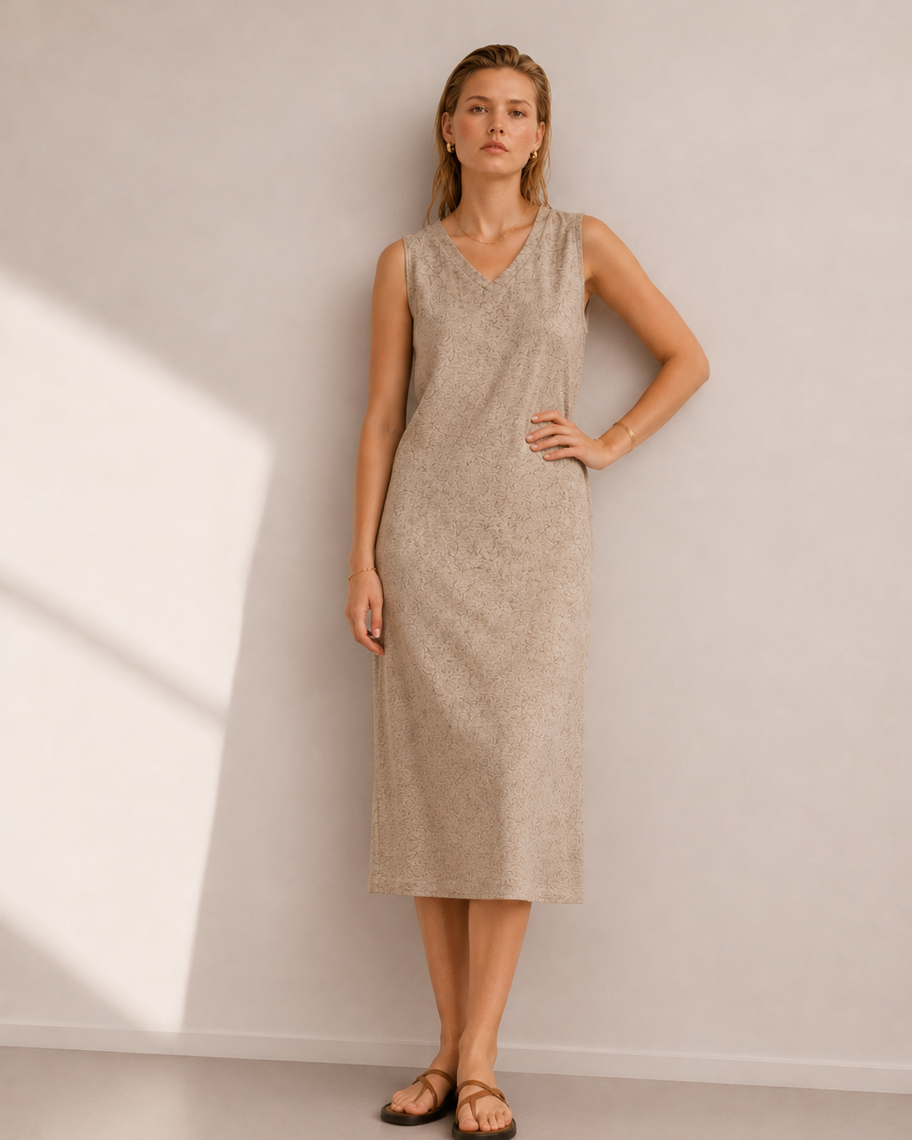VESTIDO ESTAMPADO MÁRMOL