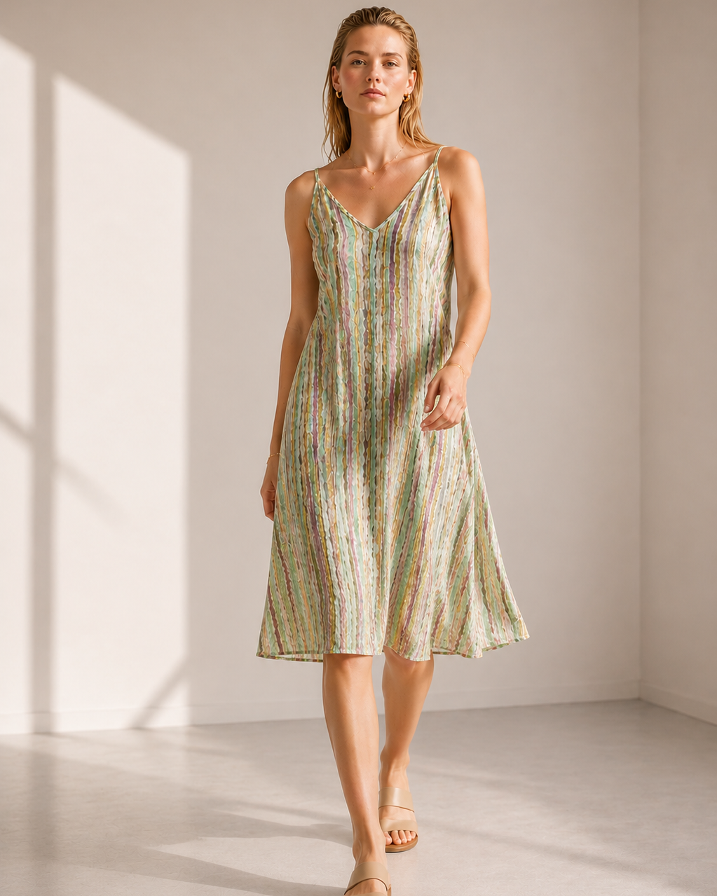 VESTIDO TIRANTES MULTICOLOR