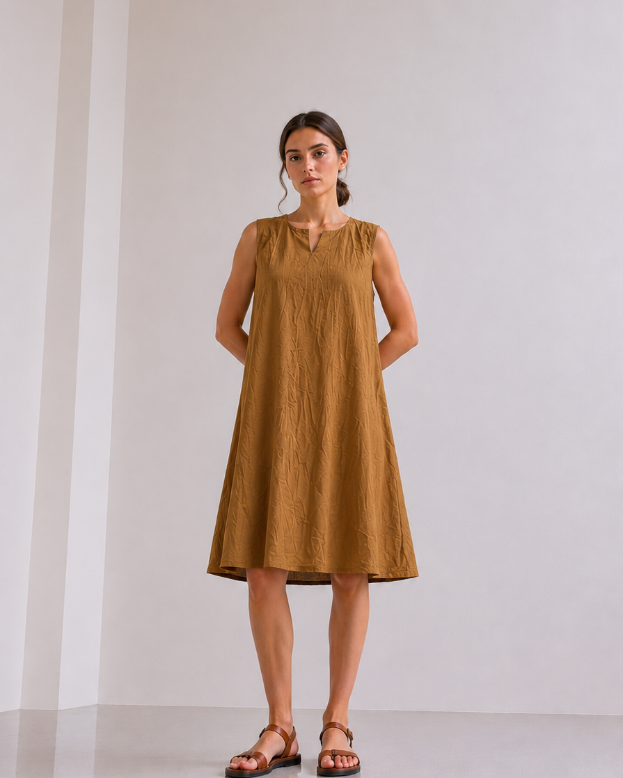VESTIDO MIDI ALGODÓN