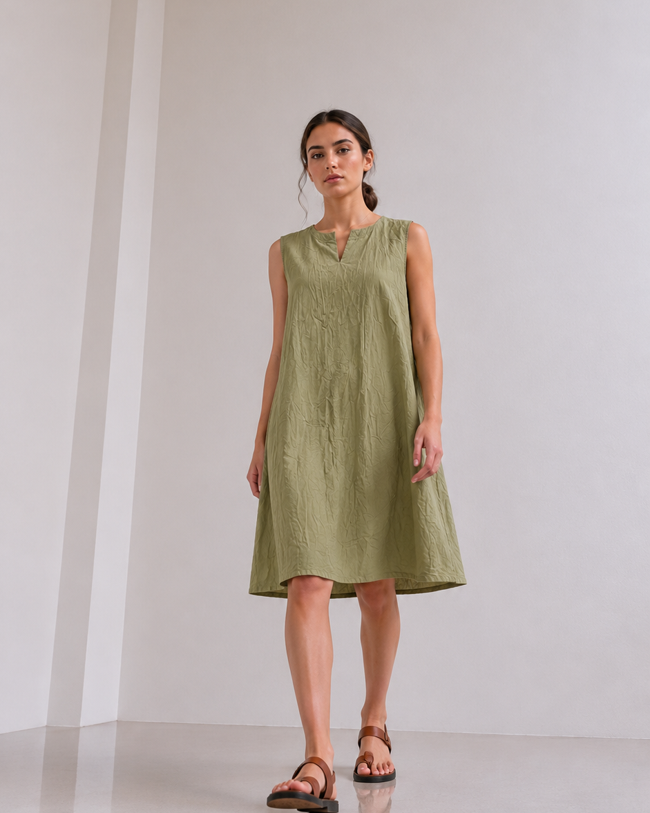 VESTIDO MIDI ALGODÓN