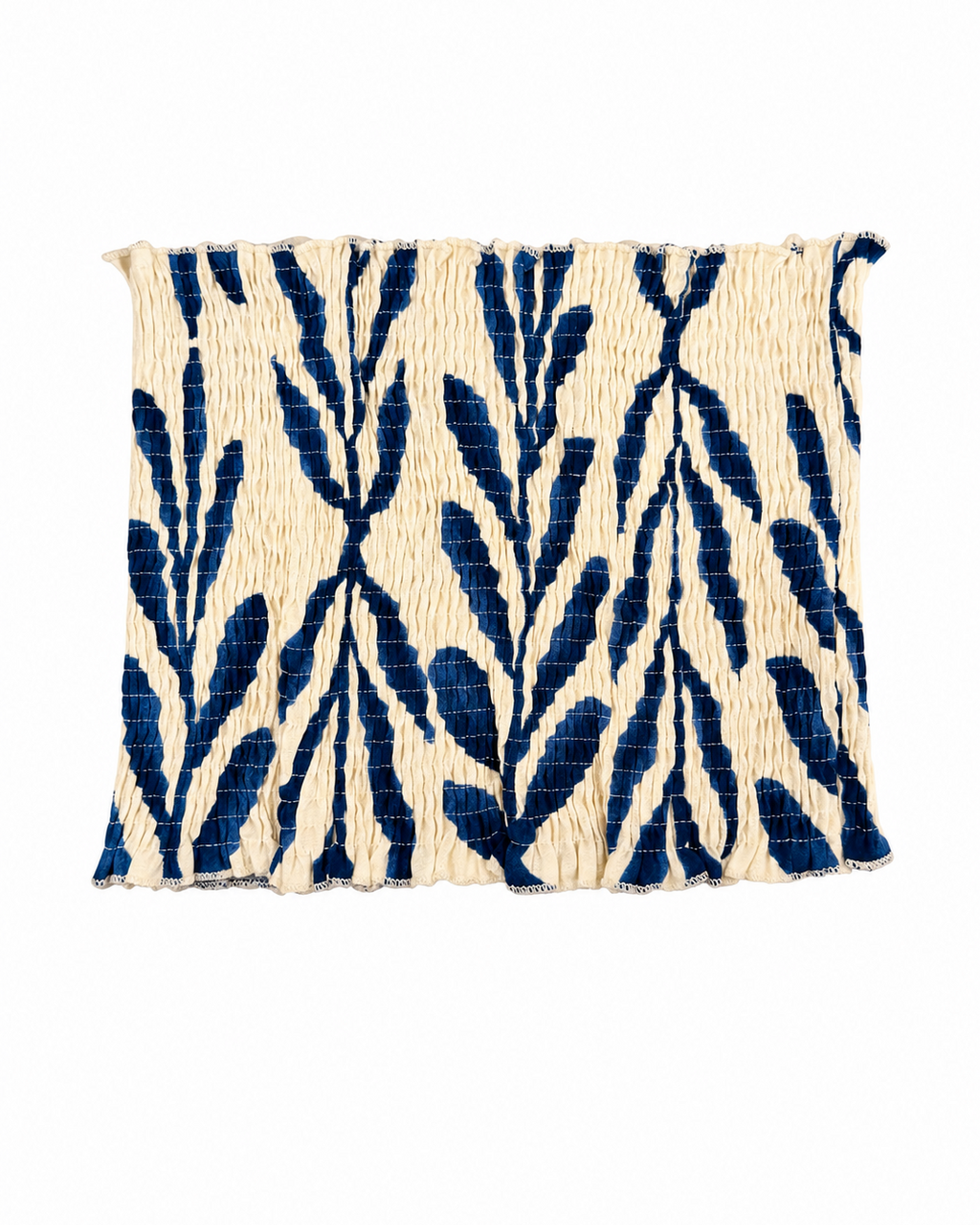 BANDEU NIDO DE ABEJA ESTAMPADO HOJAS
