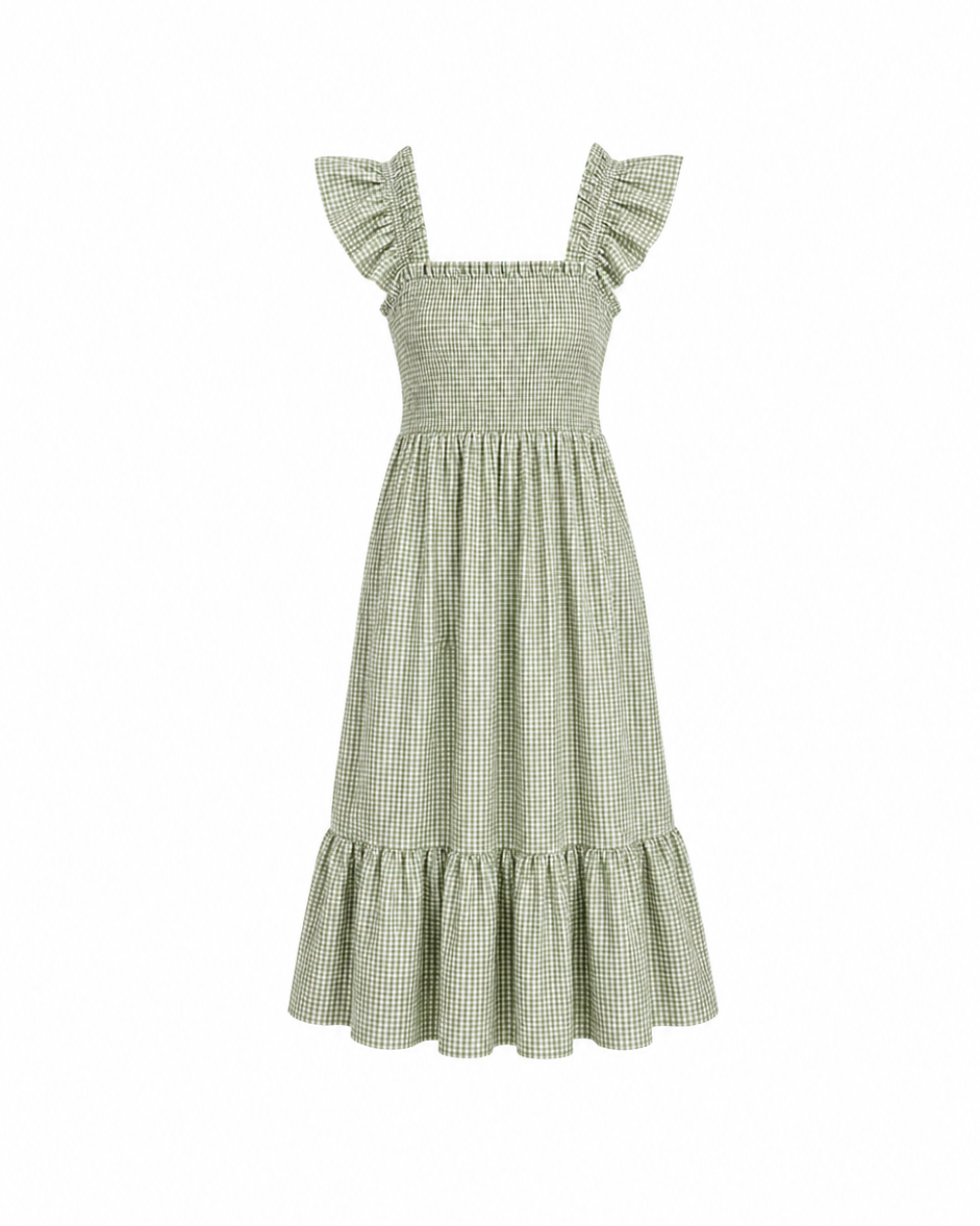 VESTIDO MIDI VICHY
