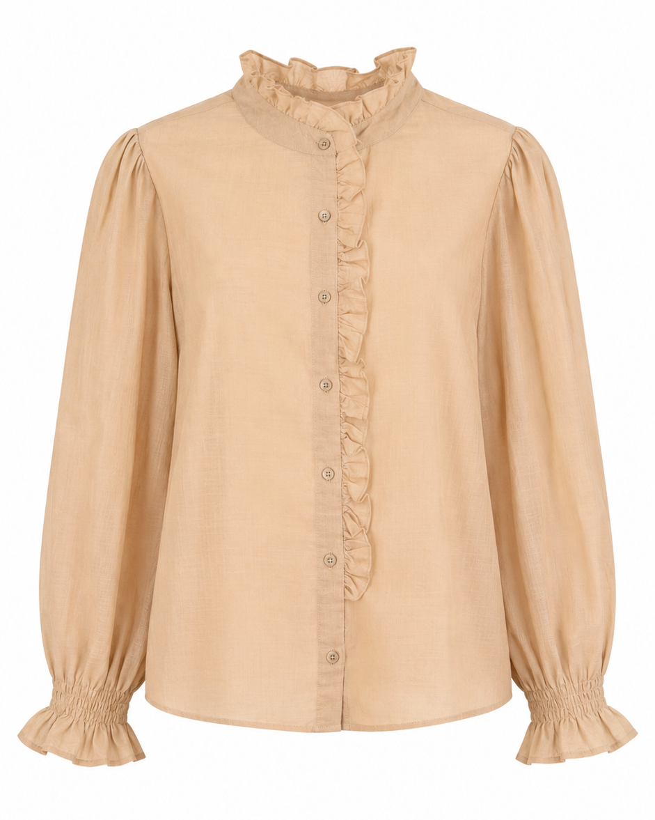 CAMISA CUELLO FRUNCIDO