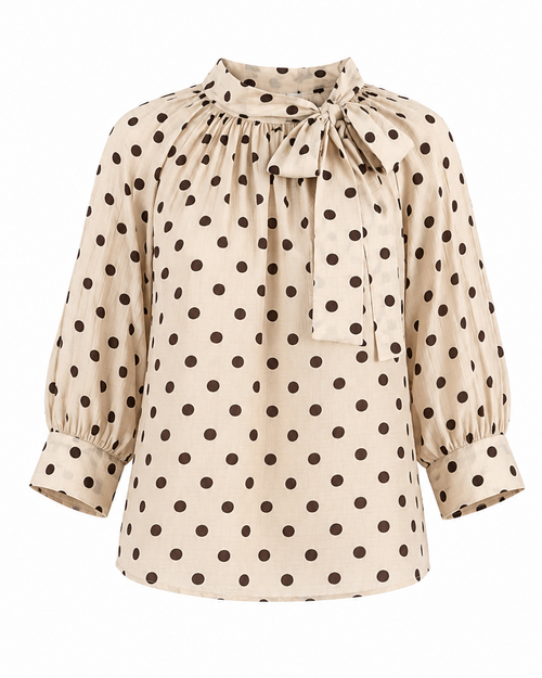 BLUSA LUNARES CON LAZO