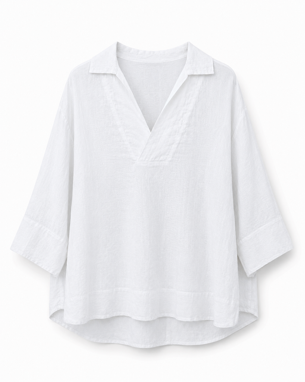 BLUSA CUELLO CAMISERO LINO